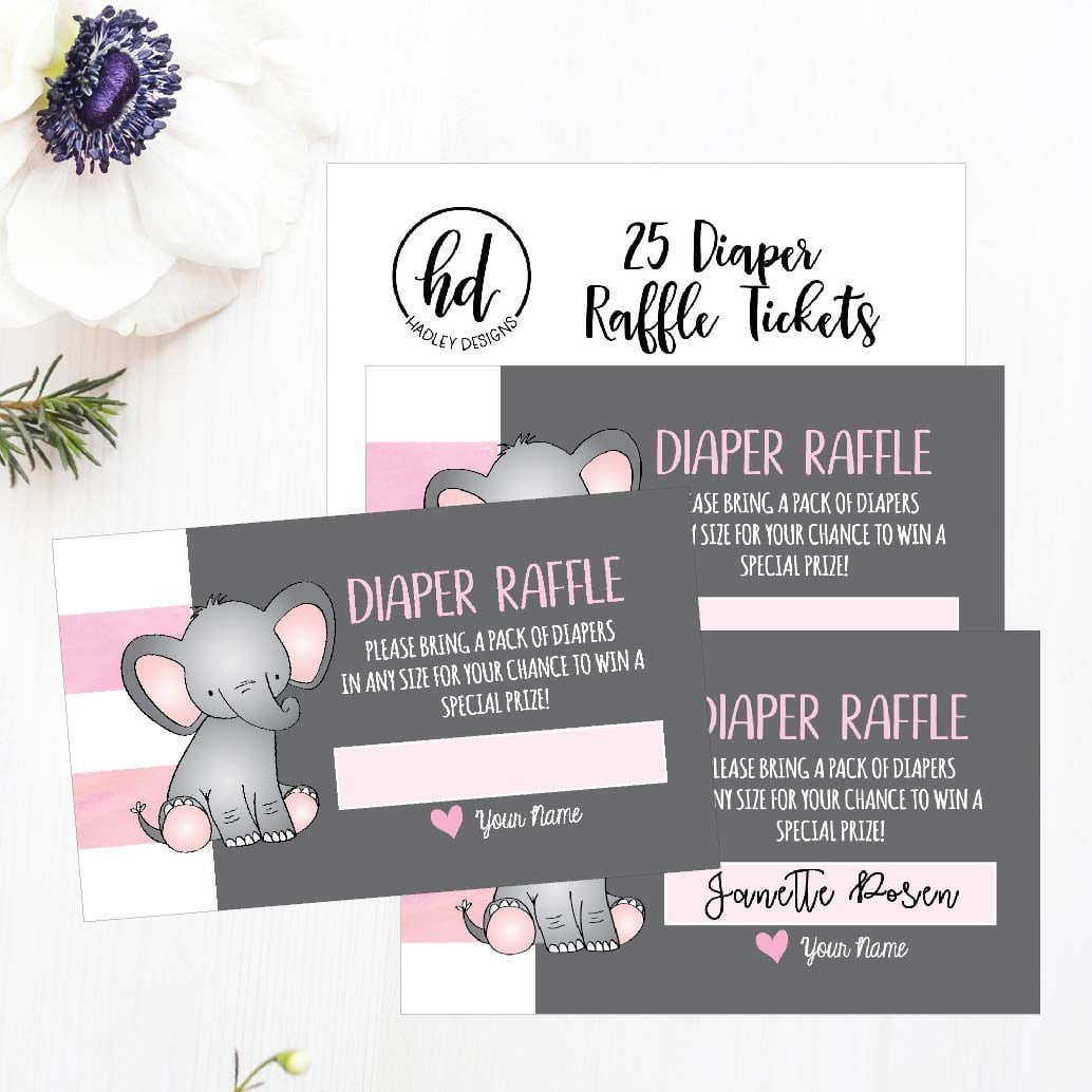 diaper raffle tickets party city