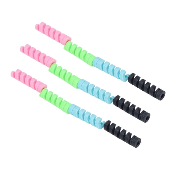 YAHHU 20 Pack Spiral Silicone Cable Protectors ，4 Colors, Durable & Flexible, Protects Phone, Laptop, Earphone Cables