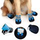 thumbnail image 4 of Botas para Perros, 4 Piezas Zapatos Impermeables para Perros con Correas Reflectantes Antideslizantes, Botas Protectoras para Perros para Cachorros, Perros pequeños y medianos (M, Azul) JM, 4 of 5