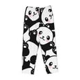 thumbnail image 4 of Sigee Seamless Pattern Cute Panda Print Women's Soft Pajama Pants - Breathable and Comfortable Lounge Sleep Bottoms with Elastic Waistband and Pockets-Medium, 4 of 9