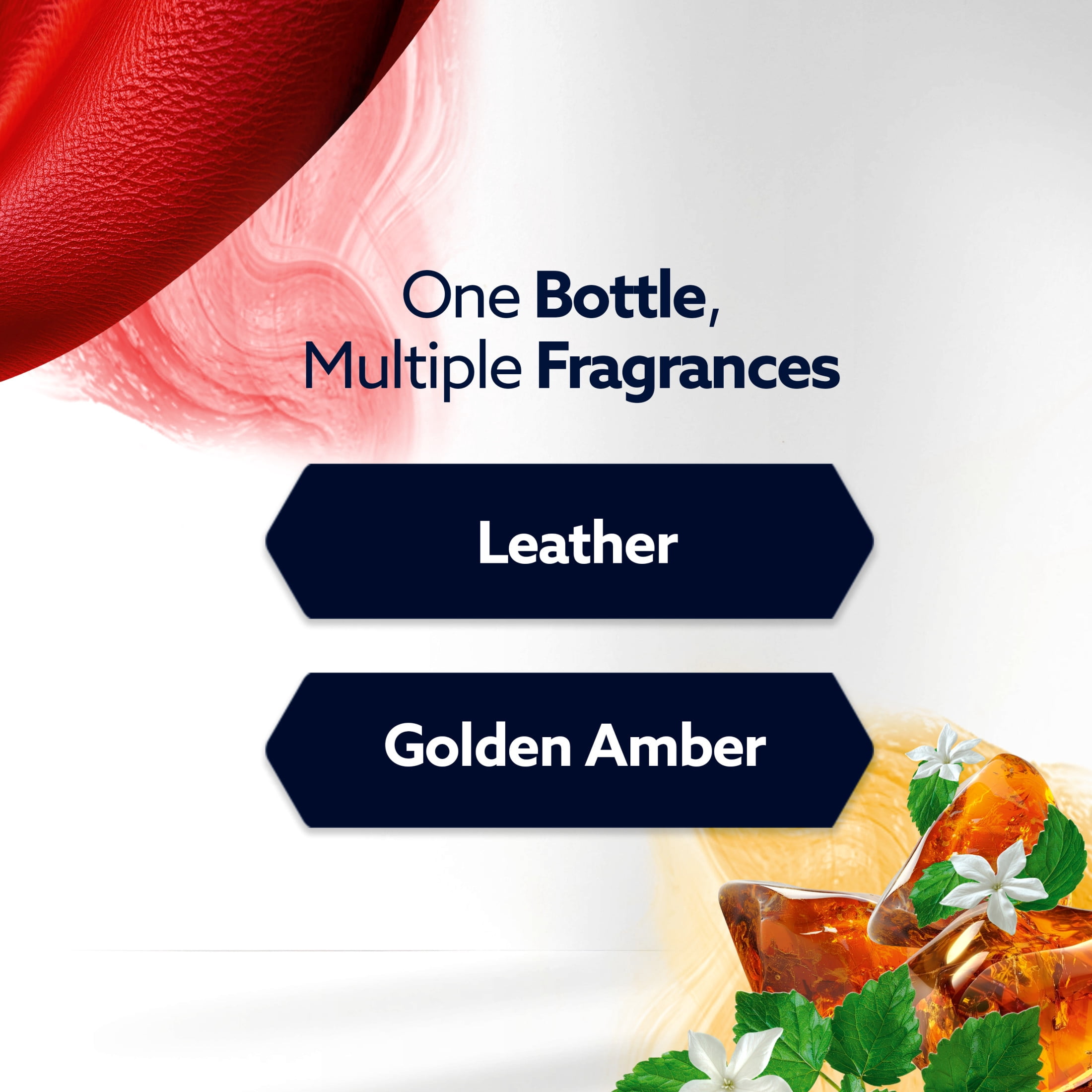 Glade® PlugIns® Refills with CustomScent Technology, Leather & Golden Amber, 2 Refills