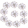 thumbnail image 2 of 10 Pieces Rhinestone Button Wedding Flat Back Embellishment Scrapbooking White, 2 of 7