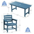 thumbnail image 3 of JUSTLET Outdoor Patio Dining Table, Patio Furniture, Navy Blue (No Chairs), 3 of 5