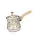 thumbnail image 2 of Cafetera turca de acero inoxidable, olla para leche con tapa, olla para derretir , accesorio de cocina, fácil de limpiar, para hacer arte 550 ml, 2 of 8