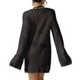 thumbnail image 4 of Tauxra Robe de Plage à Manches Longues pour Femmes, Robe de Plage Modelante Bikini Haut Blouse Tunique, Robe Maxi à Manches Longues avec Style Élégant pour Vacances, 4 of 4