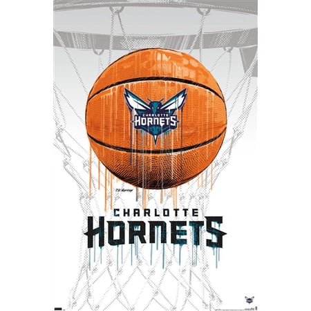 NBA Charlotte Hornets – Drip Basketball 21 Wall Poster 14.725 x 22.375