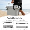 thumbnail image 4 of LiteHaven 25QT Hard-Sided Rotomolded Coolers, Turquoise Small Ice Chest with T-Latches, Insulated Travel & Camping Cooler, Beach Essentials  Grey, 4 of 18