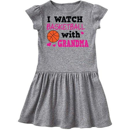 

Inktastic I Watch Basketball with Grandma Gift Toddler Girl Dress