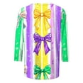 thumbnail image 5 of Women Mardi Gras Tee Shirts Plus Size Masked Graphic Tees 3/4 Sleeve Loose Fitted Tops Comfy Soft Crew Neck Carnival Party Blouse Celebration Outfits, 5 of 6