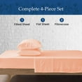 thumbnail image 3 of 600 Thread Count 4 Piece Quality Sheet Set 15 Inch Deep Pocket 100% Egyptian Cotton Color Pink Stripe Size Full, 3 of 4