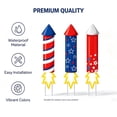 thumbnail image 4 of QuanTara Patriotic Yard Stakes Set of 3 15.7in Independence Day Outdoor Decor Waterproof Corrugated Plastic for Garden Lawn 4th of July Party Decoration, 4 of 7