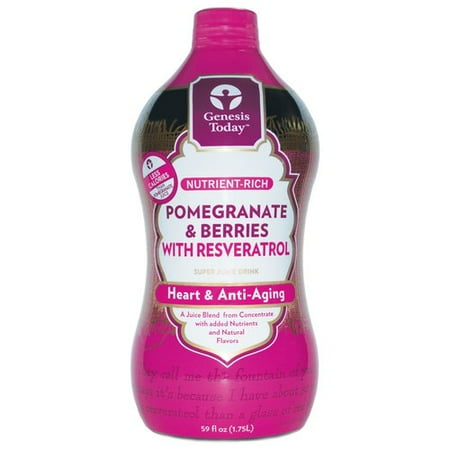 Genesis Today Pomegranate & Berries Juice Blend with Resveratrol, 59 Fl. Oz.