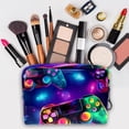 thumbnail image 3 of Game Controller PVC Waterproof Cosmetic Travel Bag with Zipper, Lightweight, Large Capacity, Printed Design - for Ladies and Girls on-the-Go, 3 of 6