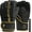 Gold, variant on RDX MMA Boxing Gloves Grappling Sparring, Pre-Curved Martial Arts Mitts, Ventilated Palm, Maya Hide Leather KARA, Black, Medium