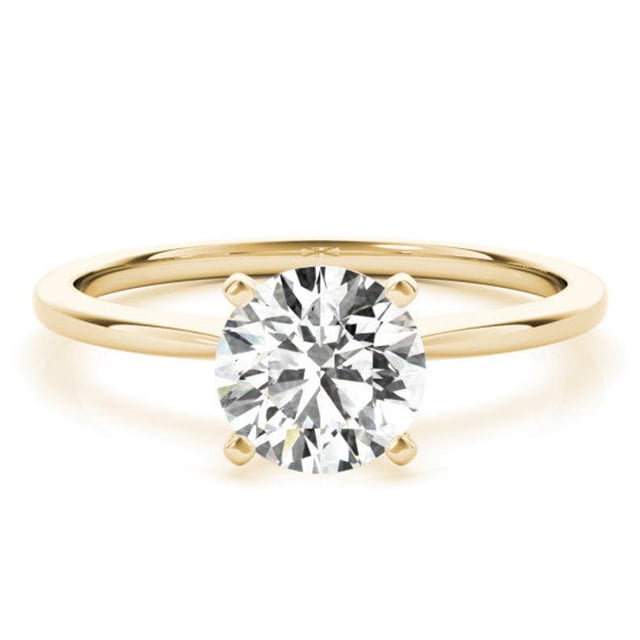 2.00 Ct Excellent Round Diamond Wedding Rings for Women Solid 14K Yellow Gold