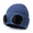 Blue, variant on Men's Goggle Beanie with Lenses, Polyester Fleece-Lined Ribbed Cuffed Winter Hat