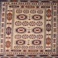 thumbnail image 1 of Ahgly Company Machine Washable Indoor Square Traditional Chestnut Brown Area Rugs, 4' Square, 1 of 7