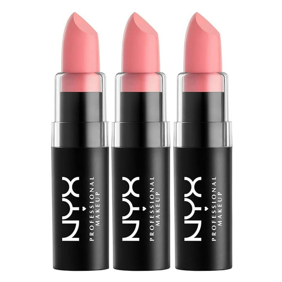 PACK OF 3 - NYX Matte Lipstick, MLS04 Pale Pink