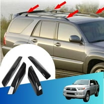 Roof Side Rails End Caps Kit for Toyota 4Runner 2003 2004 2005 2006 2007 2008 2009 Models,Gloss Black, 4PCS