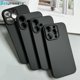 thumbnail image 2 of Funda de teléfono de silicona mate negra de lujo para iPhone 16 15 14 13 12 11 Pro Max 16 15 14 7 8 Plus, carcasa trasera suave de TPU, 2 of 4