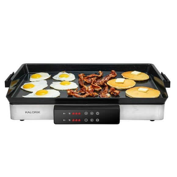 Kalorik MAXX® 2-in-1 Electric Griddle & Double Cooktop GR 52470 SS