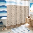 thumbnail image 5 of No Hook Shower Curtain, Pink Brown Floral Shower Curtains for Bathroom with See Through Top Window, Spring Flowers Waterproof & Washable Bath Curtain Standard 72"x72", 5 of 9