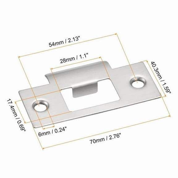 WEUVEB Silver Stainless Steel Door Plate for Enhanced Security and Stability Suitable for Door Use 4pcs