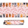 thumbnail image 2 of Desk Pad,Cute Cat Paws Desk Mat Extended Large for Office Work & Game,Non-Slip Rubber Base and Stitched Edges,Suitable for Offices,Keyboards,Computers and Laptops 31.5" X 15.7", 2 of 6