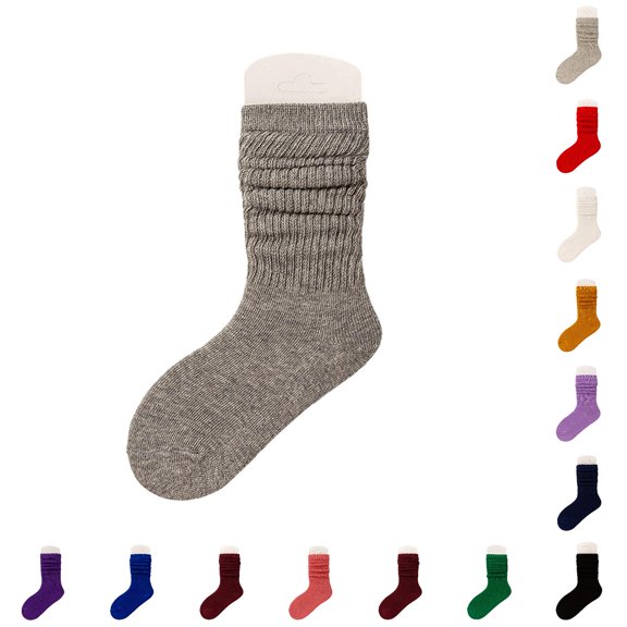 HNMKIU Autumn Soft Comfortable Mid Crew Length Stackable Everyday Socks For Toddlers Boys Girls Ideal School Play Casual Wear Kids Sock Dark Gray,0-2 years
