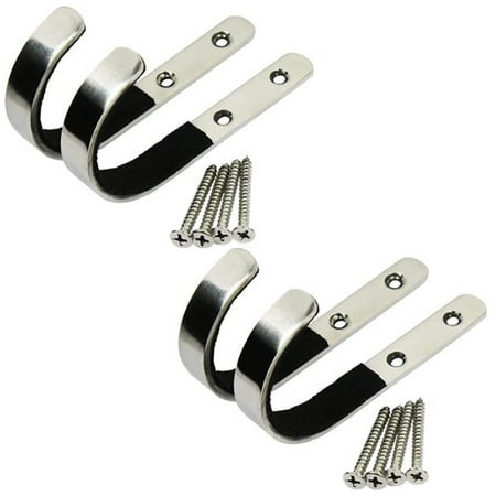 

4pcs Storage Hook Silver Stainless Steel For Rifles Shotguns Rack Wall Mount