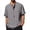 Grey, variant on T Shirts for Men Short Sleeve Crew Neck Henley T-Shirt Loose Fit Black Button Shirt Gym Shirts Men