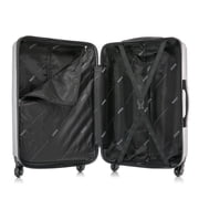 DUKAP Discovery 3-Piece Hardside Luggage Sets with Spinner Wheels, Handle and Trolley, (20/24/28), Silver