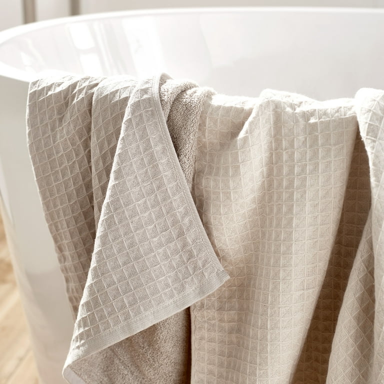 Uchino Waffle Twist Bath Towel - Linen