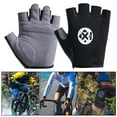 thumbnail image 4 of sunsanly 1 Pair Half-finger Cycling Gloves with Shock-Absorbing Pads Breathable Wear Resistant Bicycle Gloves with Fastener Tape, 4 of 7