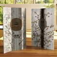 thumbnail image 6 of Red Lantern 6 ft Tall Asian Lock Canvas Room Divider with Spruce Frame, 3 Panel, Black, 6 of 7