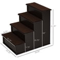 thumbnail image 2 of Pet Stairs, Small Pet Steps with Padded Removable Cover for Dogs and Cats Up To 22 Lbs - Brown, 2 of 6