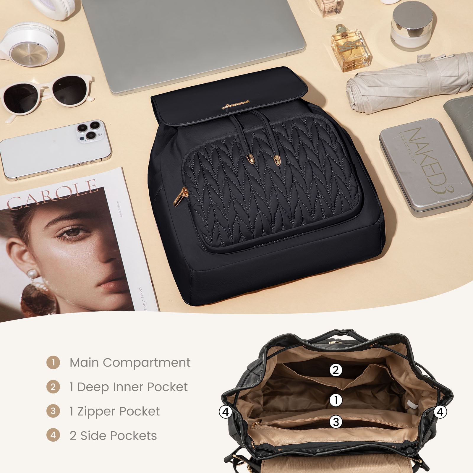 Lovevook Mini Backpack Purses for Women,Small Cute Backpack for Daily College Shopping Travel