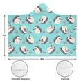 thumbnail image 3 of Wearable Blanket,Blue Hedgehog Love Hooded Wearable Sherpa Blanket for Adults & Teens,Winter Poncho Shawl Wrap Cape Thick Warm,60"x80", 3 of 5