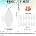 thumbnail image 4 of 85 Pcs Blank Motel Keychain Vintage Hotel Keychain Double Sided Heat Transfer Ornaments Blank Sublimation Key Tags, 4 of 8