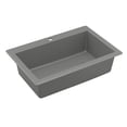 thumbnail image 4 of Karran 33" Drop-In/Top Mount Quartz Composite Single Bowl 1-Hole Kitchen Sink in Grey, 4 of 4