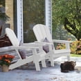 thumbnail image 2 of WINSOON All Weather HIPS Folding Oversized Adirondack Chair：Outdoor Chair with Realistic Wood Texture, Heavy Duty Weight Capacity, for Cup Holder for Patio, Yard & Garden, 2 of 7