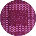 thumbnail image 1 of Ahgly Company Indoor Round Abstract Purple Modern Area Rugs, 3' Round, 1 of 4