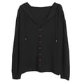 thumbnail image 4 of Women's Floral Print Puff Sleeve Kimono Cardigan Loose Cover Up Casual Blouse Tops Black One Size, 4 of 6