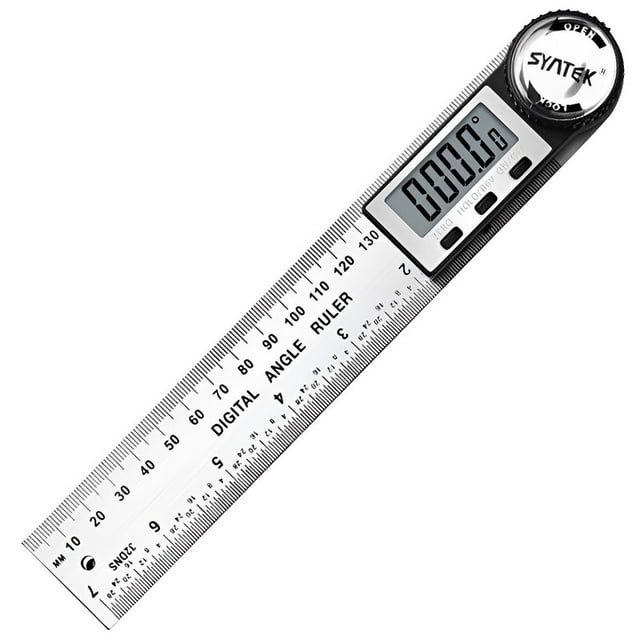 Protracteur d'Angle Numérique 17"/400mm Règle Numérique d'Angle d'Acier Inoxydable avec l'Outil Numérique d'Angle d'Affichage de LCD 0 à 360° pour la Construction de Charpentier de Menuiserie de Travail du Bois