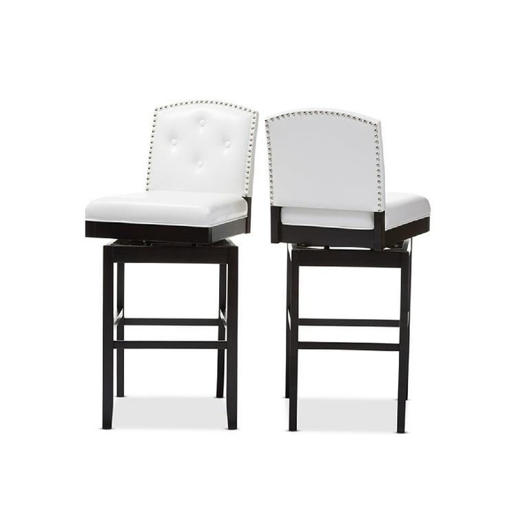 White leather tufted bar stools new arrivals