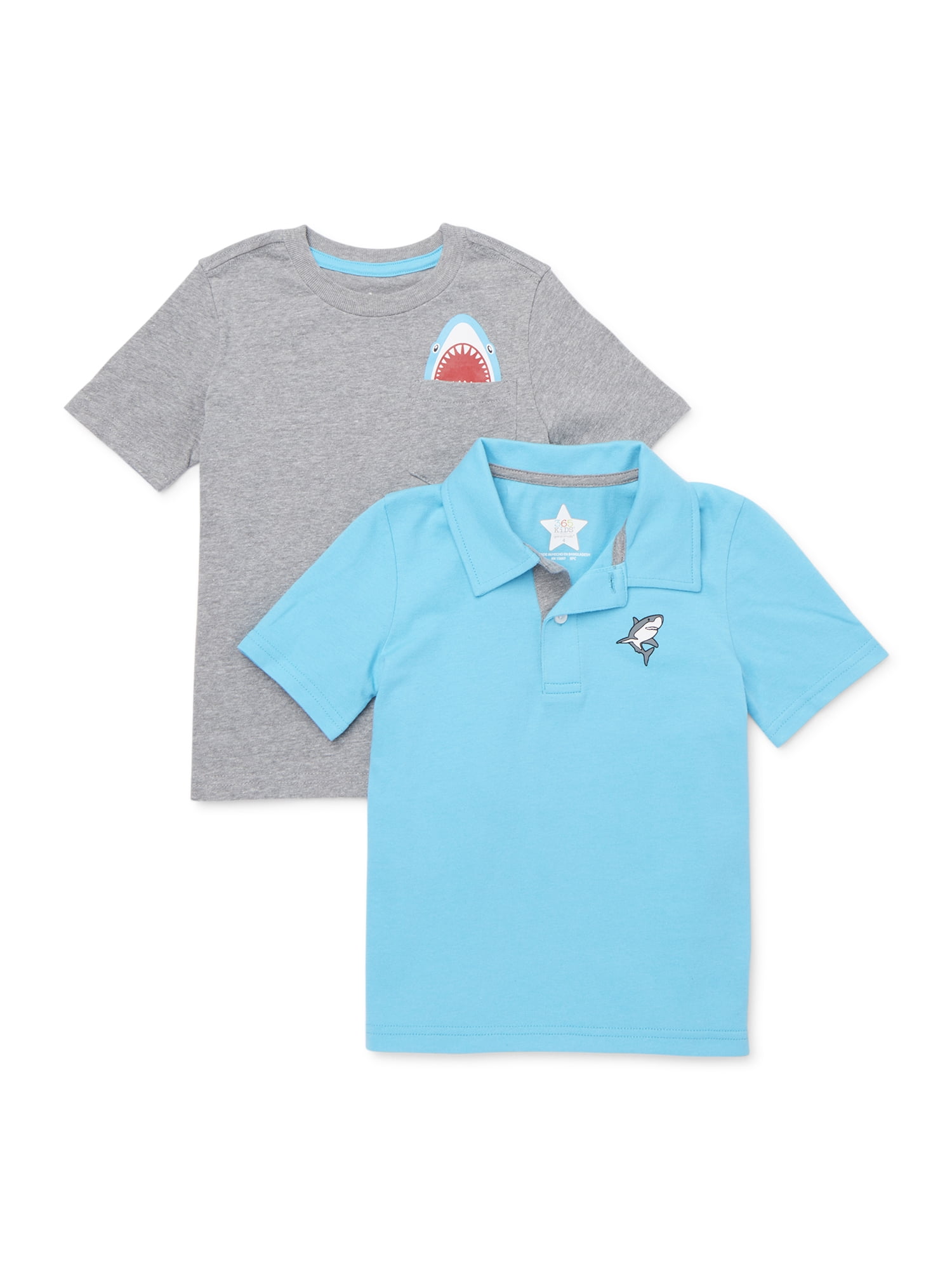 2 Mens Black Short Sleeve Collar Polo T-Shirts Shark Head Sport Tee Tops 2 Mens Black Short Sleeve Collar Polo T-Shirts Shark Head Sport Tee Tops