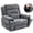 Greyish Blue Chenille, variant on Lift Chair for Elderly Big Man Recliner Adult 28-Inch Wide Seat – Lay Flat Lift Recliner with Heat Massage - Wireless Phone Charger - USB Type C Charging - Big Tall 400 lbs