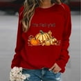 thumbnail image 2 of VKOYWKM Thanksgiving Shirt for Women It's Fall Yall Pumpkin T-Shirt Halloween Thanksgiving Long Sleeve Shirt Tops Holiday Crew Neck Pullover Sweatshirt, 2 of 4