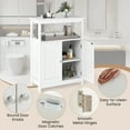 thumbnail image 5 of Giantex Bathroom Storage Cabinet, Floor Storage Organizer w/3-Level Adjustable Shelf, Modern Storage Unit, White, 5 of 9