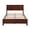 Walnut, variant on PORKISS Queen Size Platform Bed Frame with LED Lights, USB Charging Station, Solid Wood Queen Bed Frame with Headboard, Wooden Slat Support for Bedroom, White